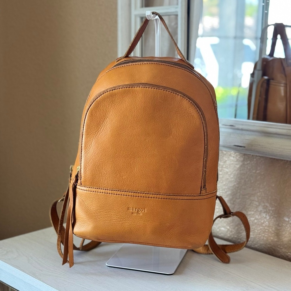 MARGOT NEW YORK kimmie backpack cognac - Picture 2 of 12